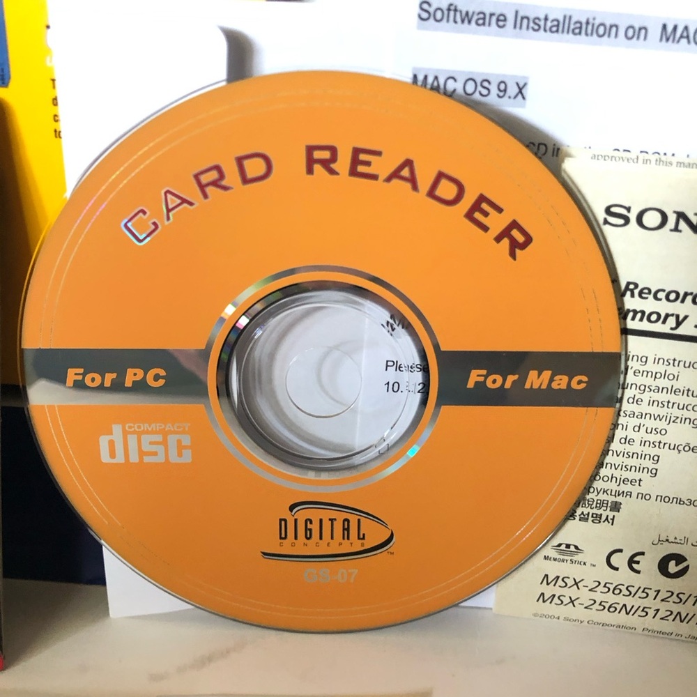Sony Orange Card Reader Installation Disc - Picture 3 of 5